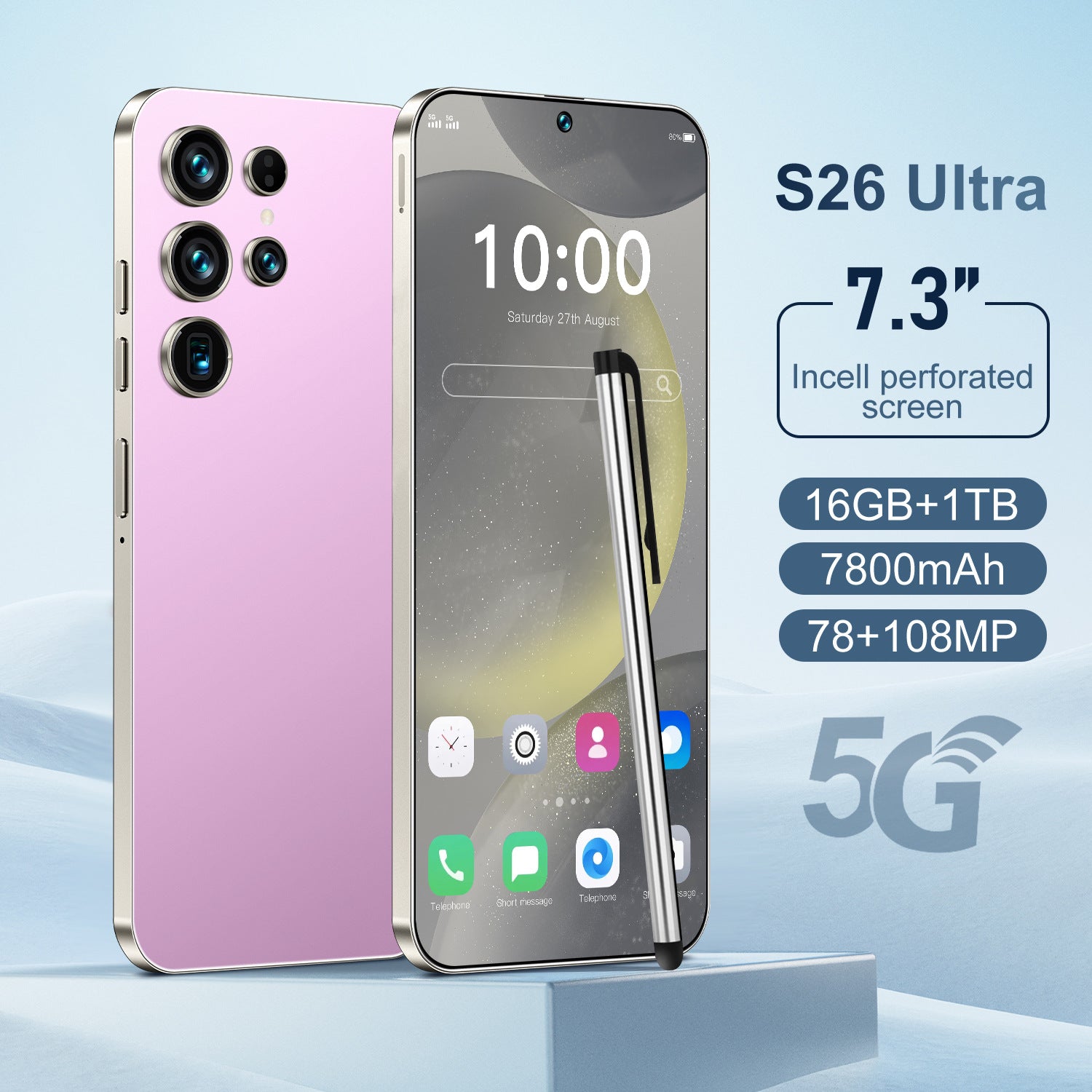 Popular S26 Ultra Android Intelligence5G Mobile Phone16+1T Large Memory Source Factory Available