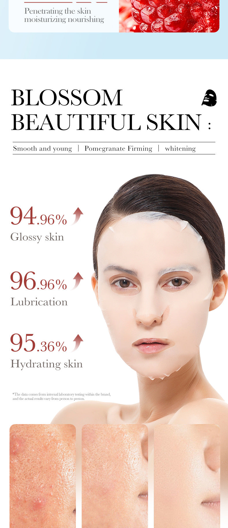Cross-border Plant Face Mask25g ZOZU Hydrating and Moisturizing Red Pomegranate Nourishing Export Manufacturer Wholesale