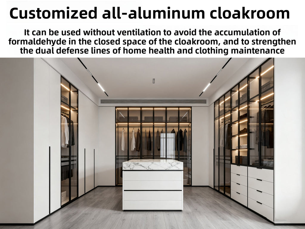 Custom Whole House Wardrobe Aluminum Alloy Modern Simple Home Bedroom Storage Integrated Cabinet Overall Floor-standing Manufacturer