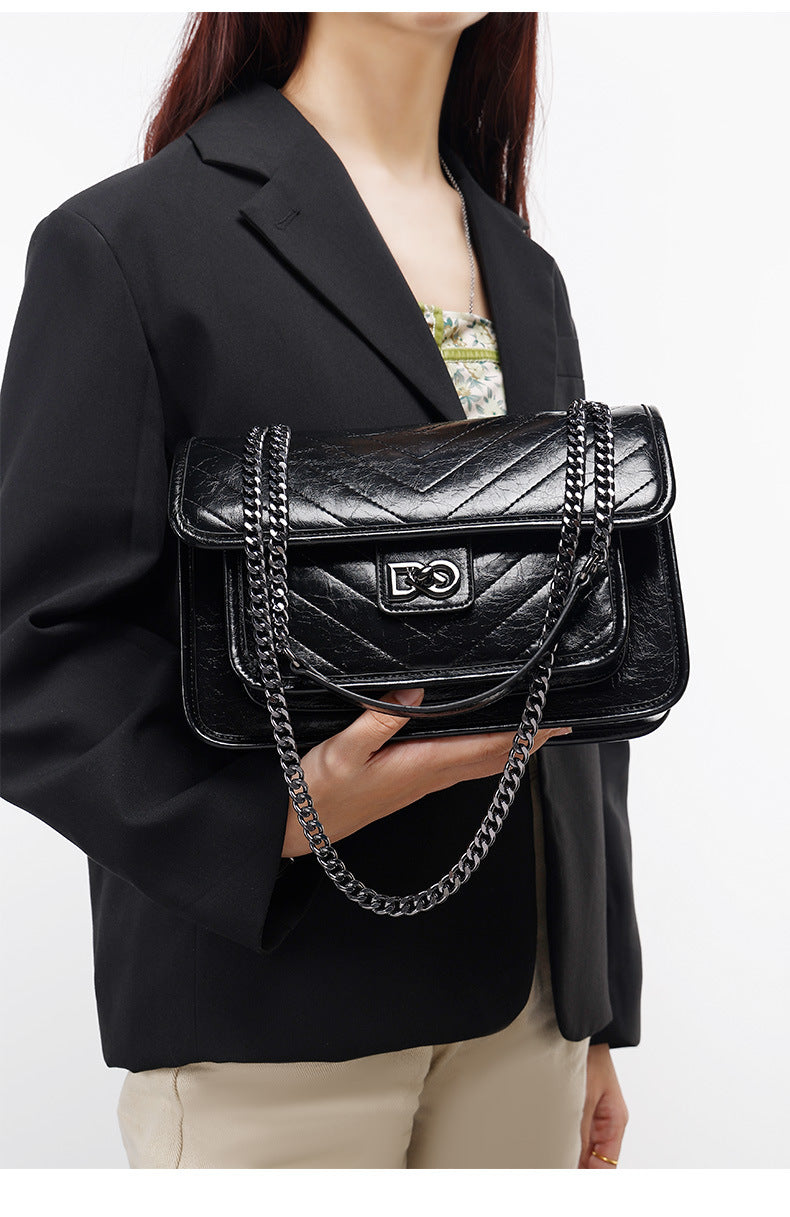 Chanel Style Quilted Chain Small Square Bag New Women's Single Shoulder Crossbody Bag Light Luxury Crossbody Bag Trendy Bohemian Bag