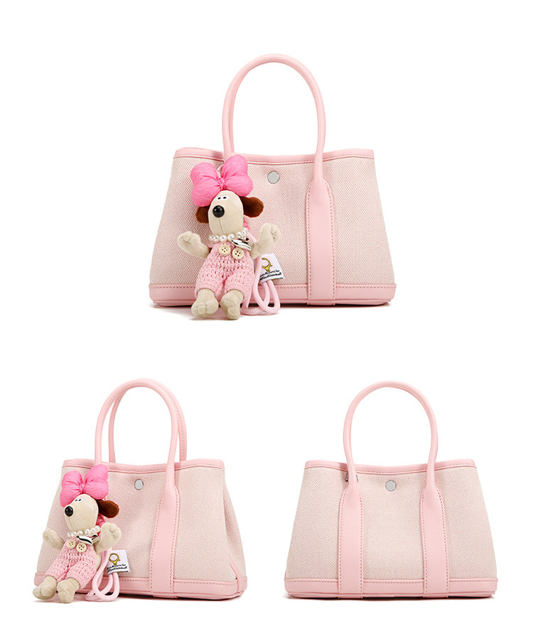 High-end Fashion Handheld Bucket Bag for Women Korean Style New Versatile Trendy Canvas Tote Bag Niche Casual Crossbody Bag