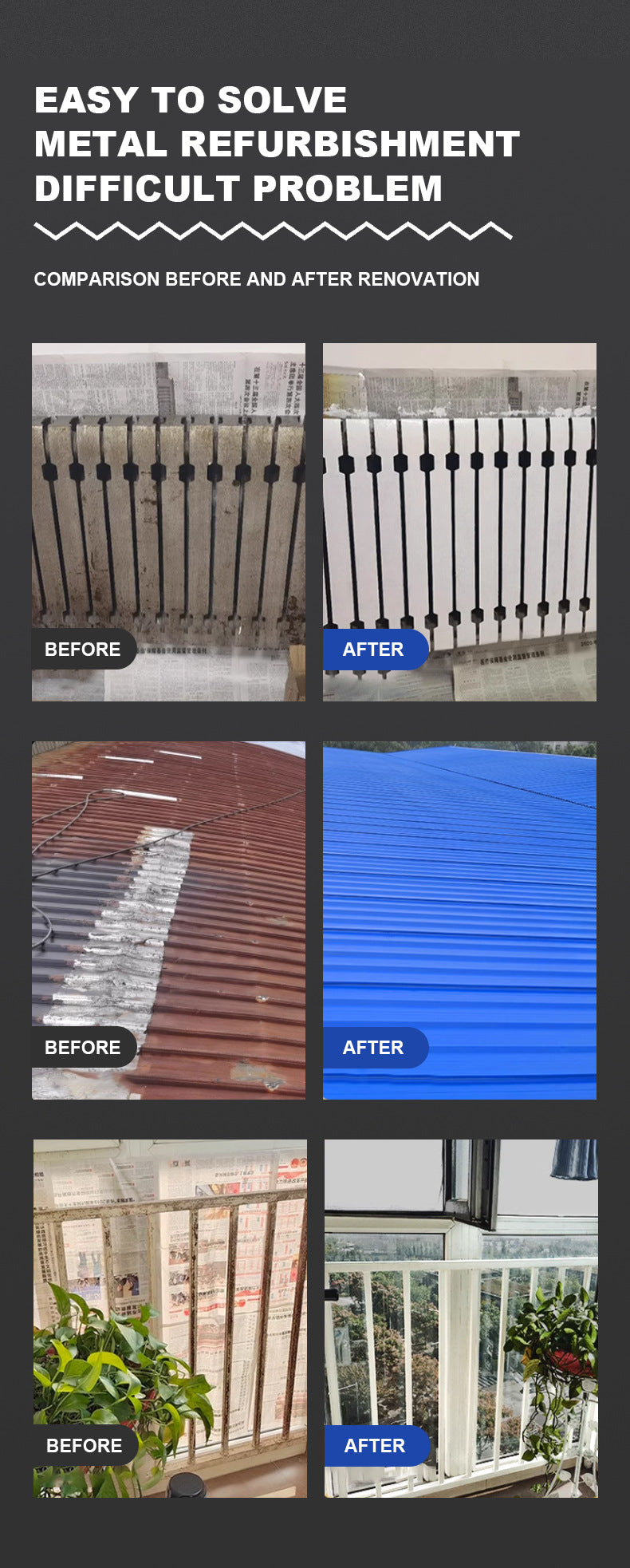 Color Metal Paint Iron Art Steel Structure Color Steel Tile Renovation Color Change Water-Based Industrial Latex Paint Anti-Rust Paint