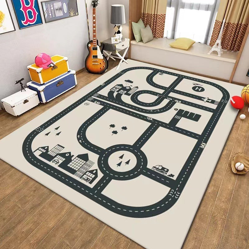 Bedroom Full Cover Early Education Baby Crawling Mat City Car Track Carpet Hopscotch Children's Room Game Mat