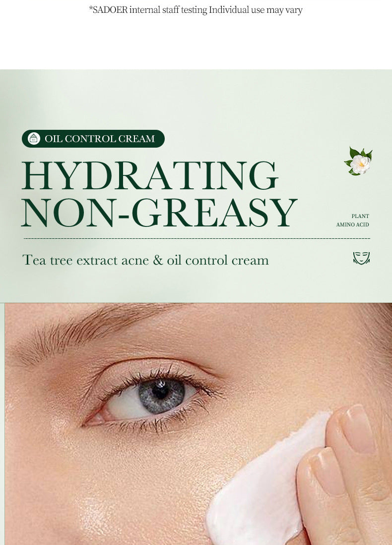 Tea Tree Skincare Set SADOER Cleansing, moisturizing, hydrating five-piece set for  foreign trade wholesale