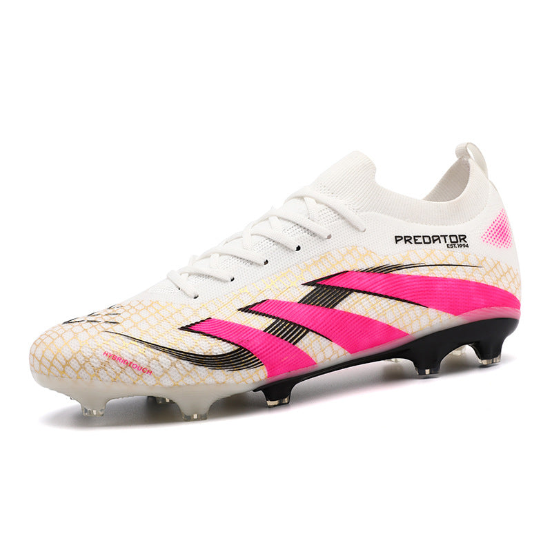 2025New Football Shoes for Men and Women, Youth Students, Fashionable and Comfortable, Long Spikes, Low-top, Factory Direct Sale