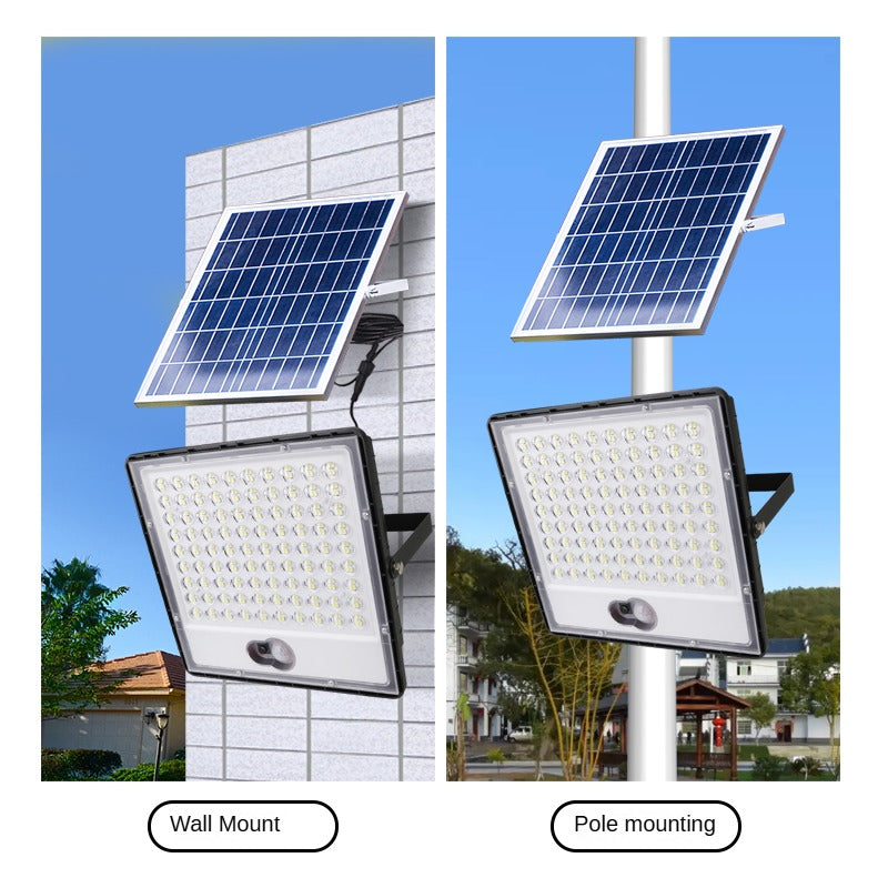 Hot-Selling Solar Outdoor Light with Human Body Induction, ABS Waterproof Lighting for Courtyard and Community Solar Flood Light