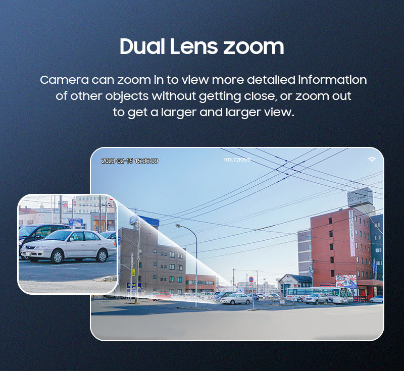 600Wan HD Outdoor Courtyard Solar Binocular Zoom Camera4G Wireless Night Vision Remote Early Warning Monitoring