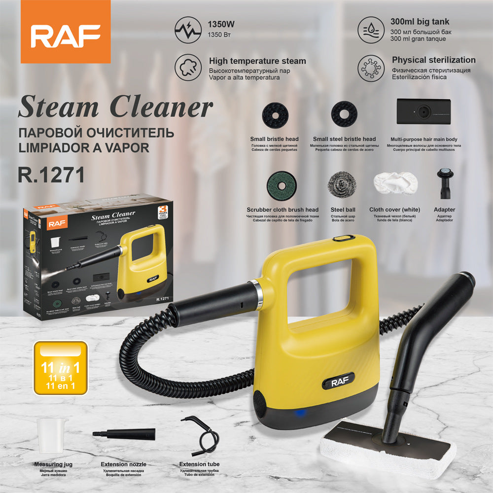 RAF European Standard Handheld Small Portable Vertical High-Temperature Steam Cleaner7Set of Household Steam Cleaning Wipes