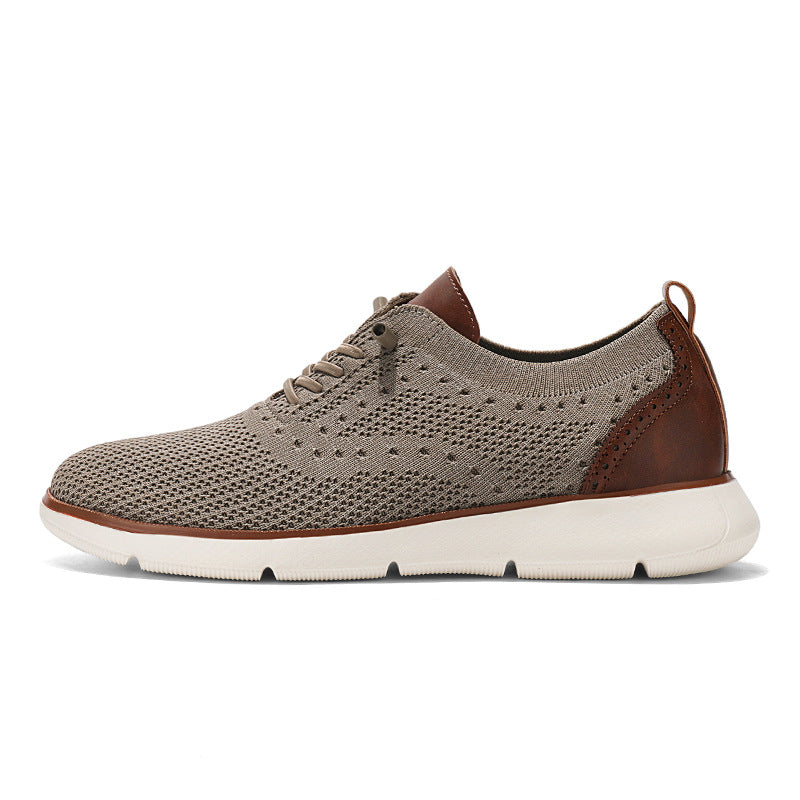Foreign Trade Large Size Men's Shoes Lightweight Casual Sports Shoes Breathable Flyknit Mesh Loafers One-Piece Dropshipping Fashion Versatile