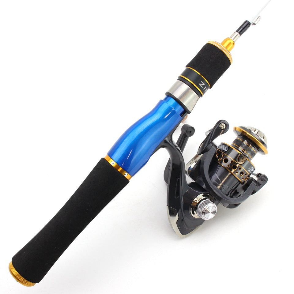 One piece58cm Ice Fishing Rod Winter Fishing Rod Spinning Wheel Fishing Gear Set Boat Rod Fishing Gear