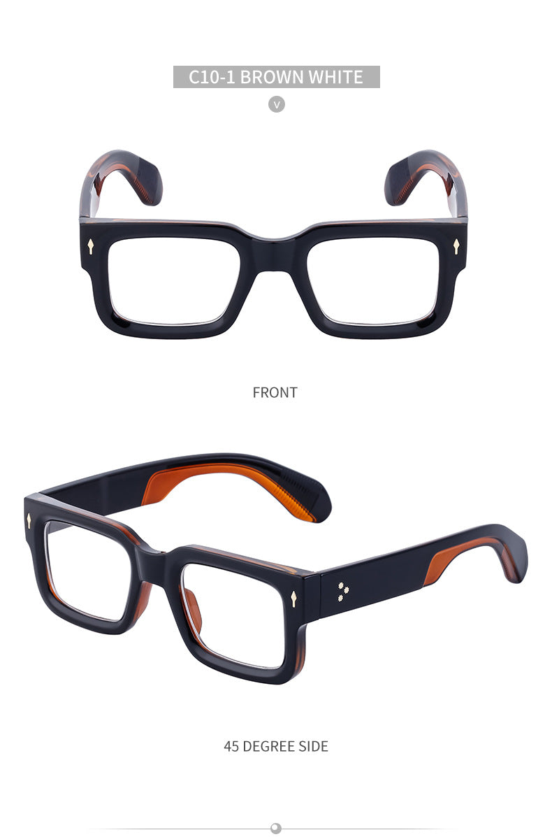 2025New Retro Square Frame Sunglasses for Men High-End European and American Retro Sunglasses Men's Trend sunglasses