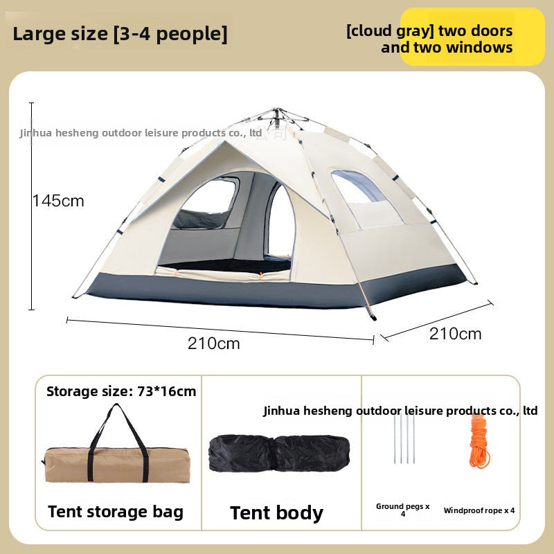 Tent Outdoor Portable Folding Automatic Camping Quick Open Sun Protection Thickened Rainproof Tent Full Set Wholesale