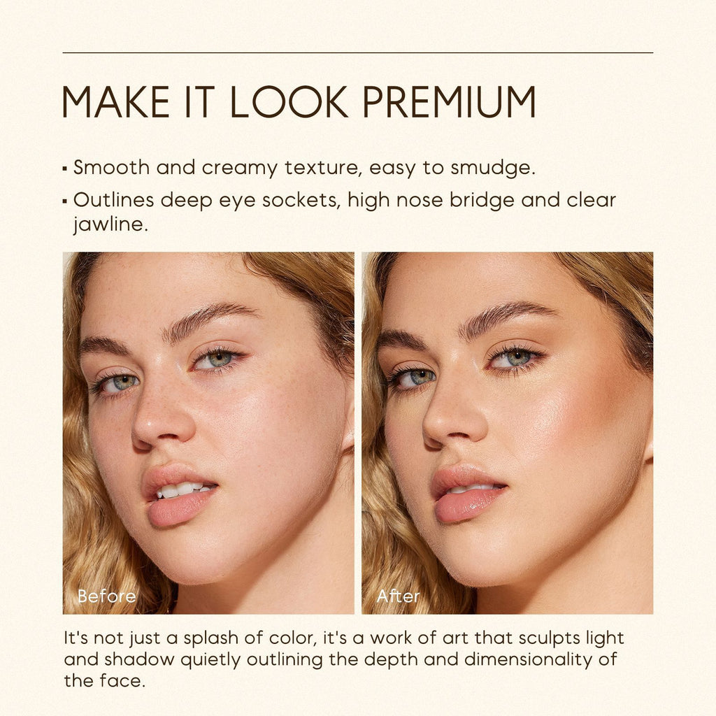 Contour Cream Waterproof Contouring Cream Durable Highlighter Natural Highlight Shadow Cream