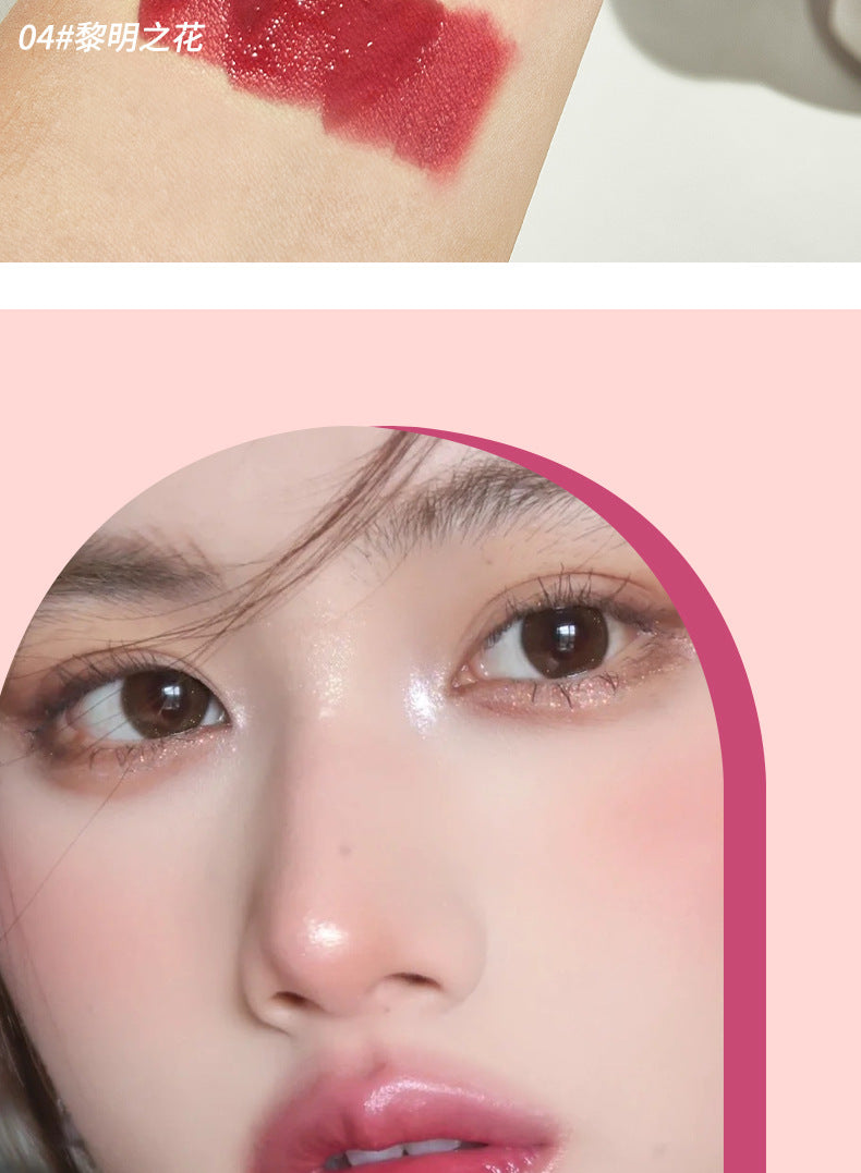 Lipstick Lip Gloss Brightening Non-Stick Cup Mirror Gloss Pouty Lips Tender Moisturizing Non-Drying Student Party Cosmetics Lipstick for Women