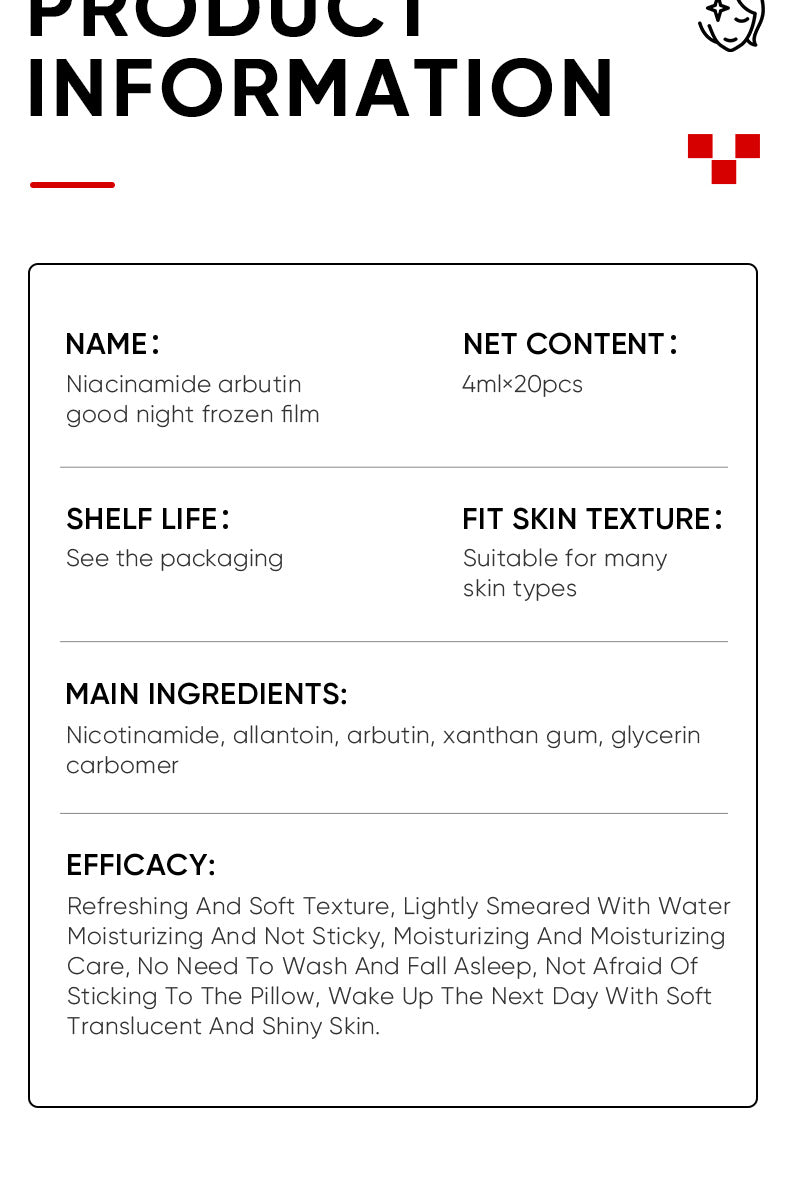 All English Good Night Cooling Mask SADOER Vitamin C Aloe Vera Sleeping Mask No-Rinse  Foreign Trade Live Wholesale
