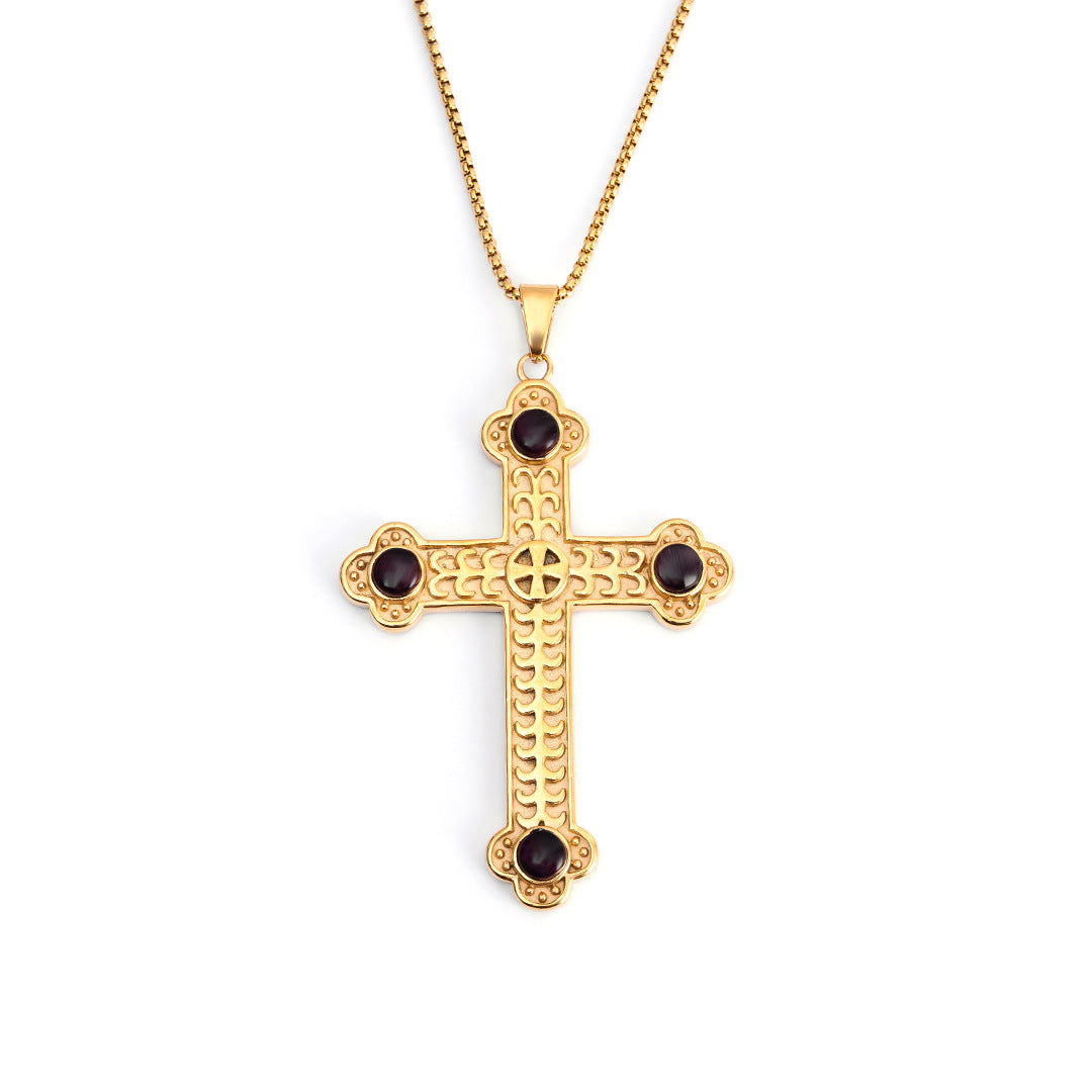 New Arrival European and American Style Viking Cross Shape Personality Fashion Daily Versatile Genuine Polished