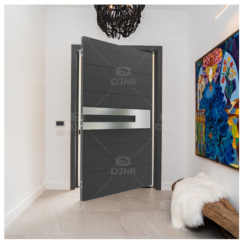 DJMI Newest High Quality Solid Wood Pivot Entry Door US Villa Customizable