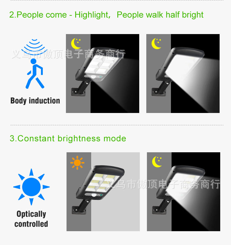 Outdoor Solar Light Human Body Sensing Street Light Bracket Integrated Garden Light Waterproof Garden Light Garage Light