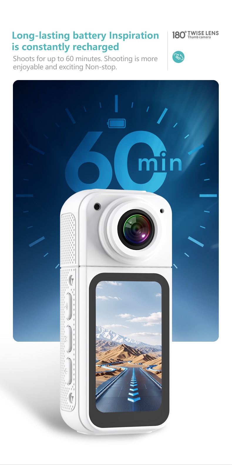 Magnetic Thumb Camera Outdoor Sports Recording Artifact Cycling Pet Portable Mini Camera