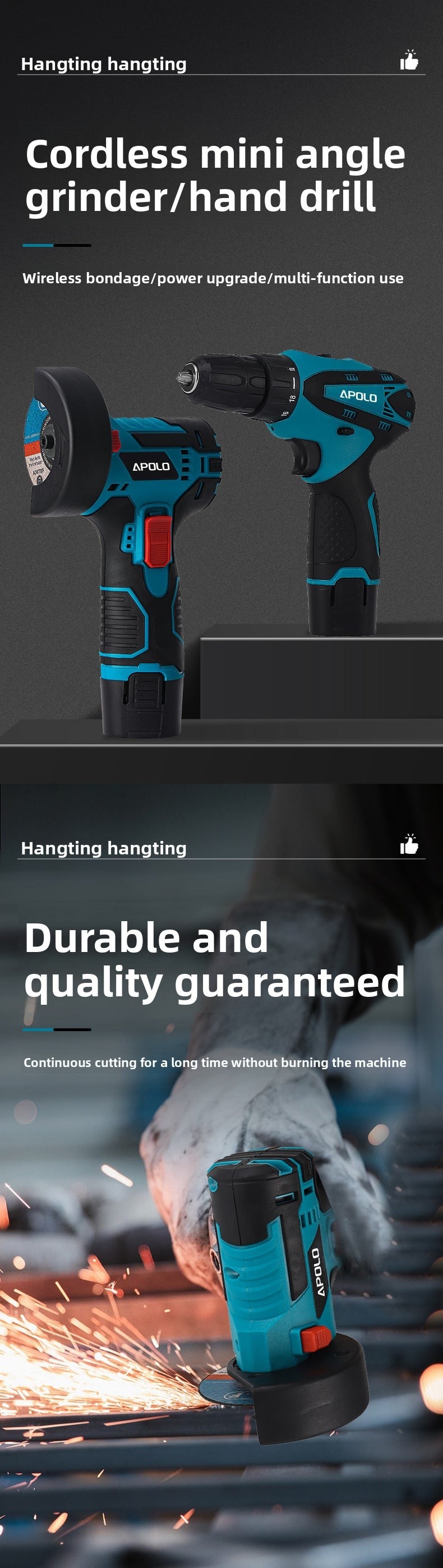 31-inch Lithium Electric Polishing Machine Hand Drill Set Mini Multi-functional Handheld Cutting Machine12V Rechargeable Angle Grinder