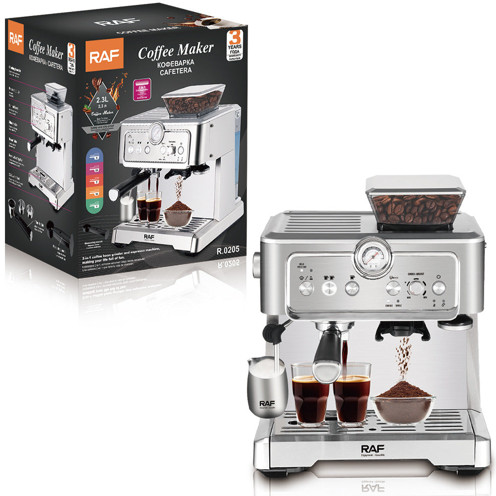 RAF European Standard Small Italian Semi-Automatic Steam Milk Frother Coffee Machine Household Integrated Coffee Maker0205