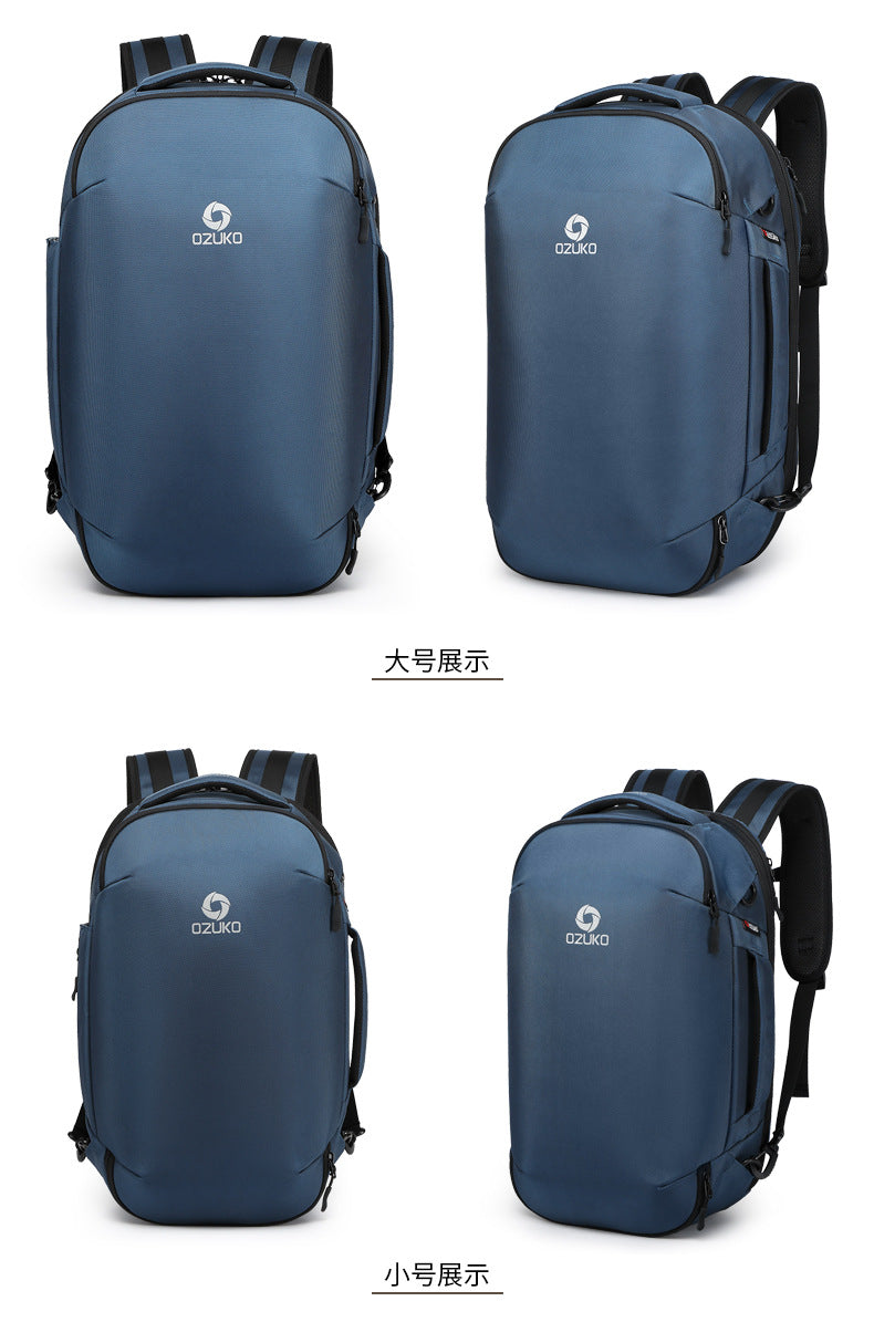 ozuko Business Backpack Men's Computer Backpack Large capacity simple trendy waterproof travel commuter bag
