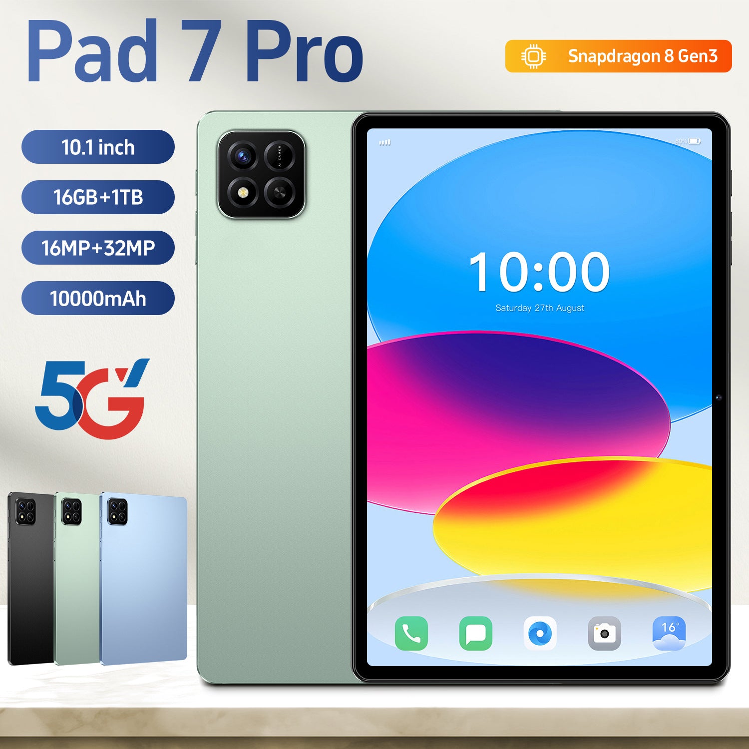 New Global Exclusive16+1T High Definition Screen Smart Tablet Pad 7 Pro Source Manufacturer