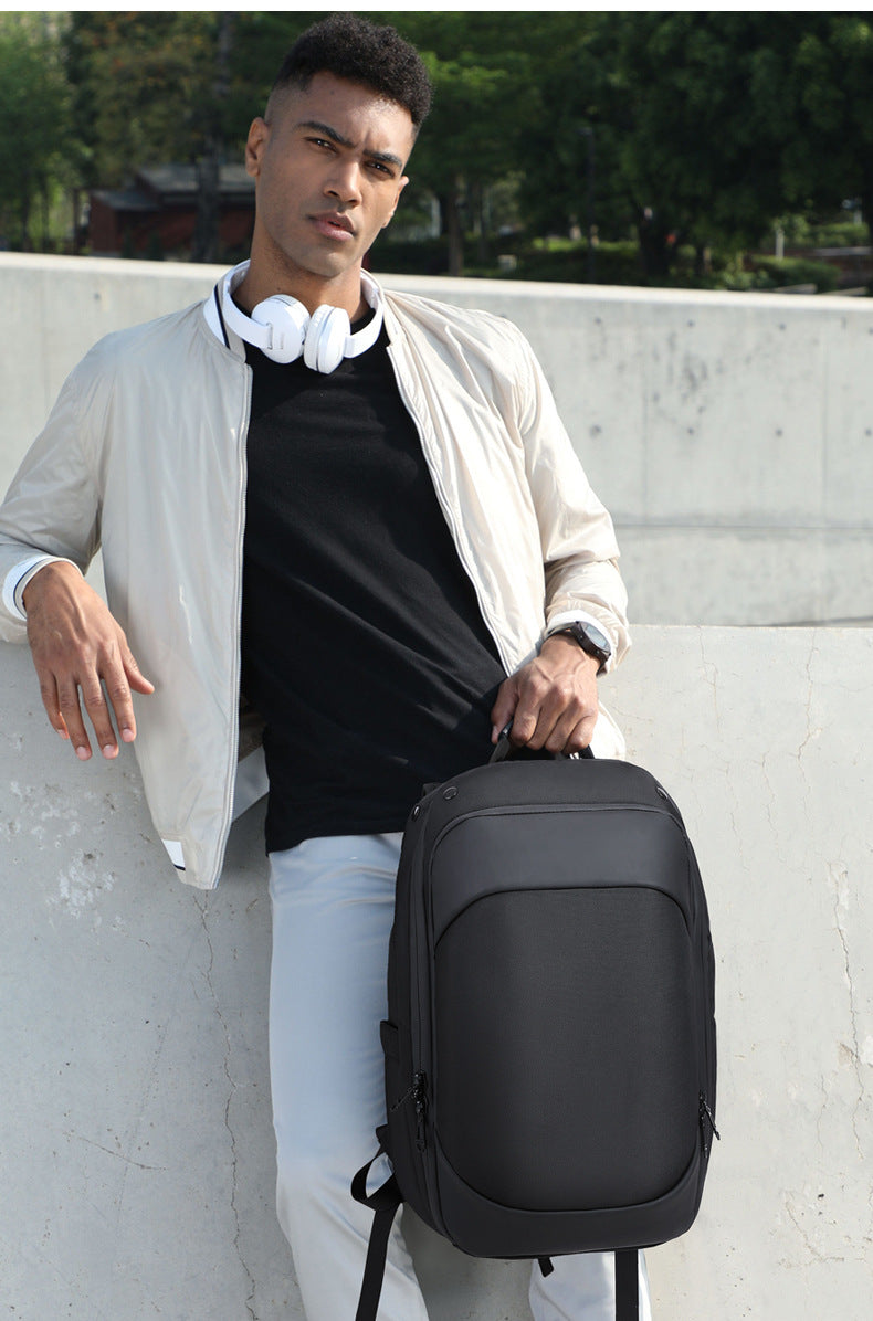 OZUKO Business Backpack for Men, Double Shoulder Laptop Bag, Waterproof, Large Capacity, Commuter School Bag, College Student Trendy Brand, High-End Feel