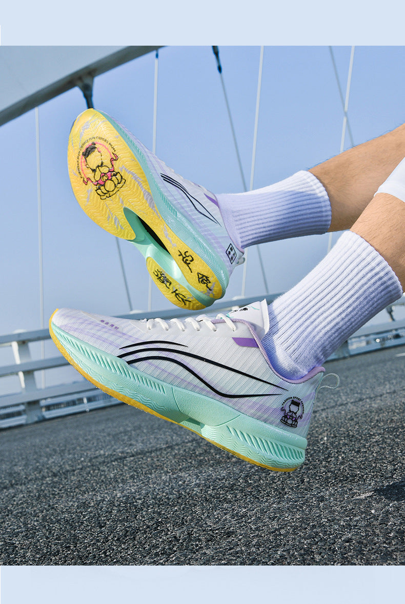 Autumn New Parent-Child Nezha Ao Bing Fashion Casual Sports Shoes Popcorn Carbon Plate Lightweight Comfortable Running Shoes