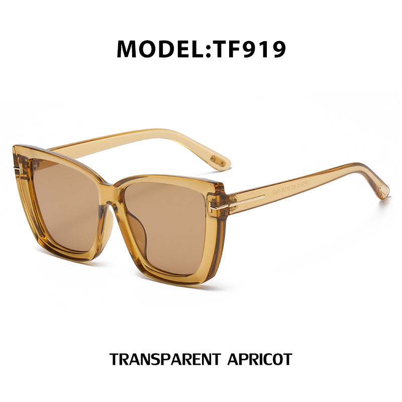 European and American Fashion Cat Eye Sunglasses for Women with High-end Feel Korean Style T Fashionable Sunglasses for Women Wholesale