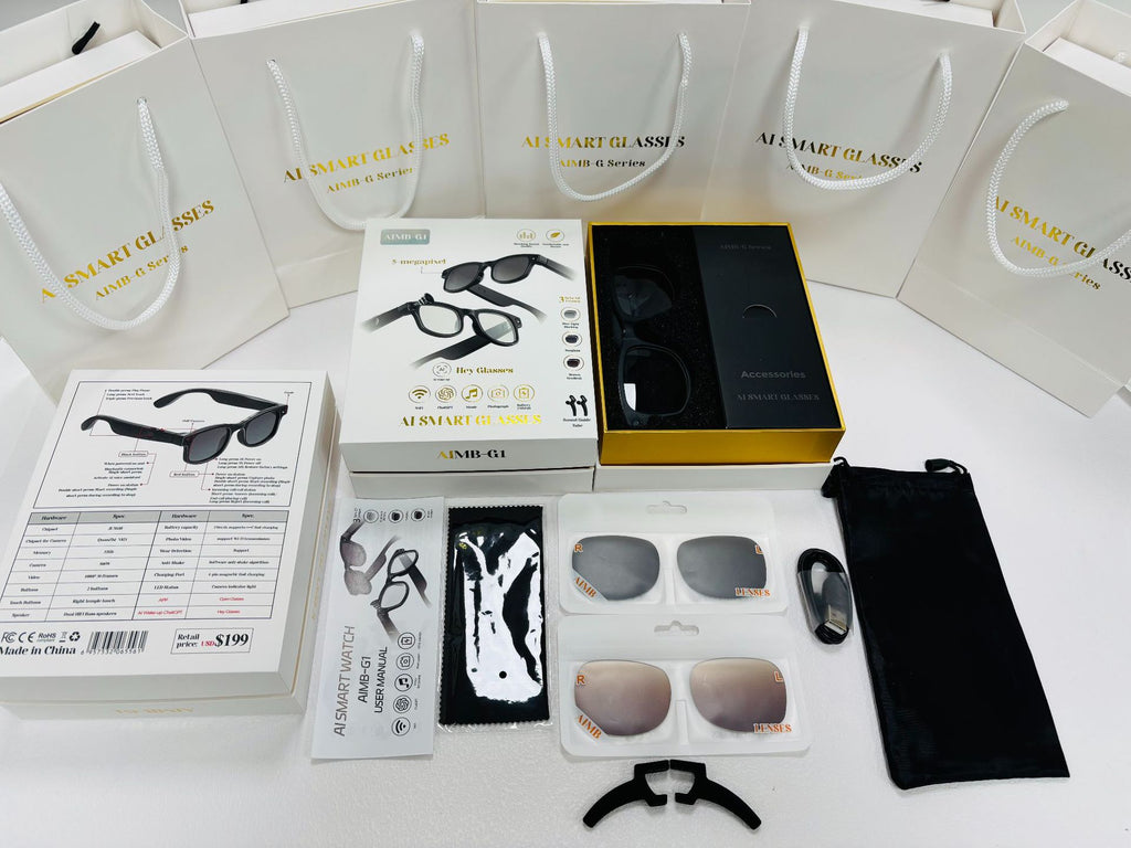 G1Smart Glasses80010000 Pixel Camera Local Storage Audio and Video Recording Function Free Ai Real-Time Translation