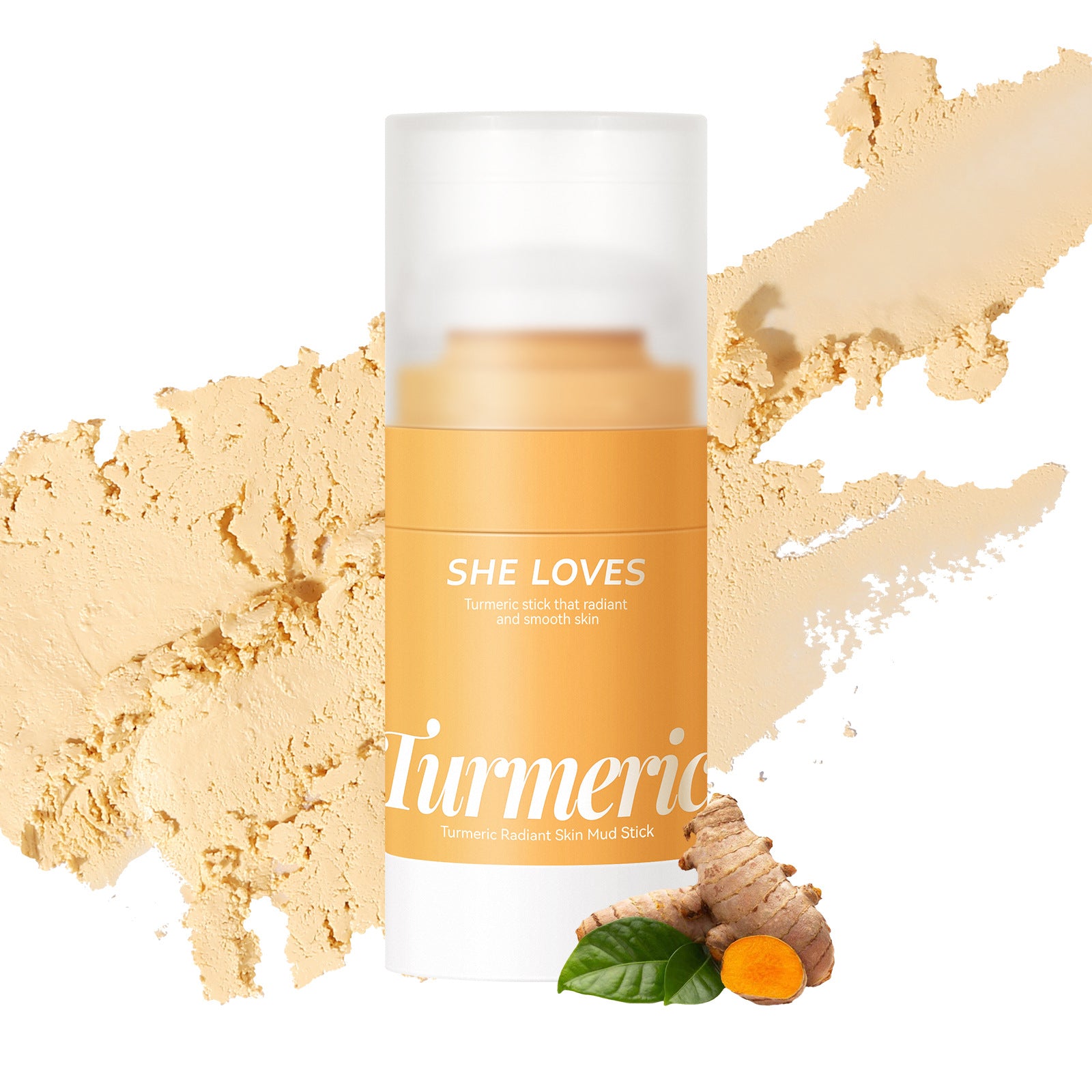 Exclusive Supply sheloves Turmeric Solid Mask Deep Cleansing Brightening Skin Color Oily Skin Smear Mud Mask Stick