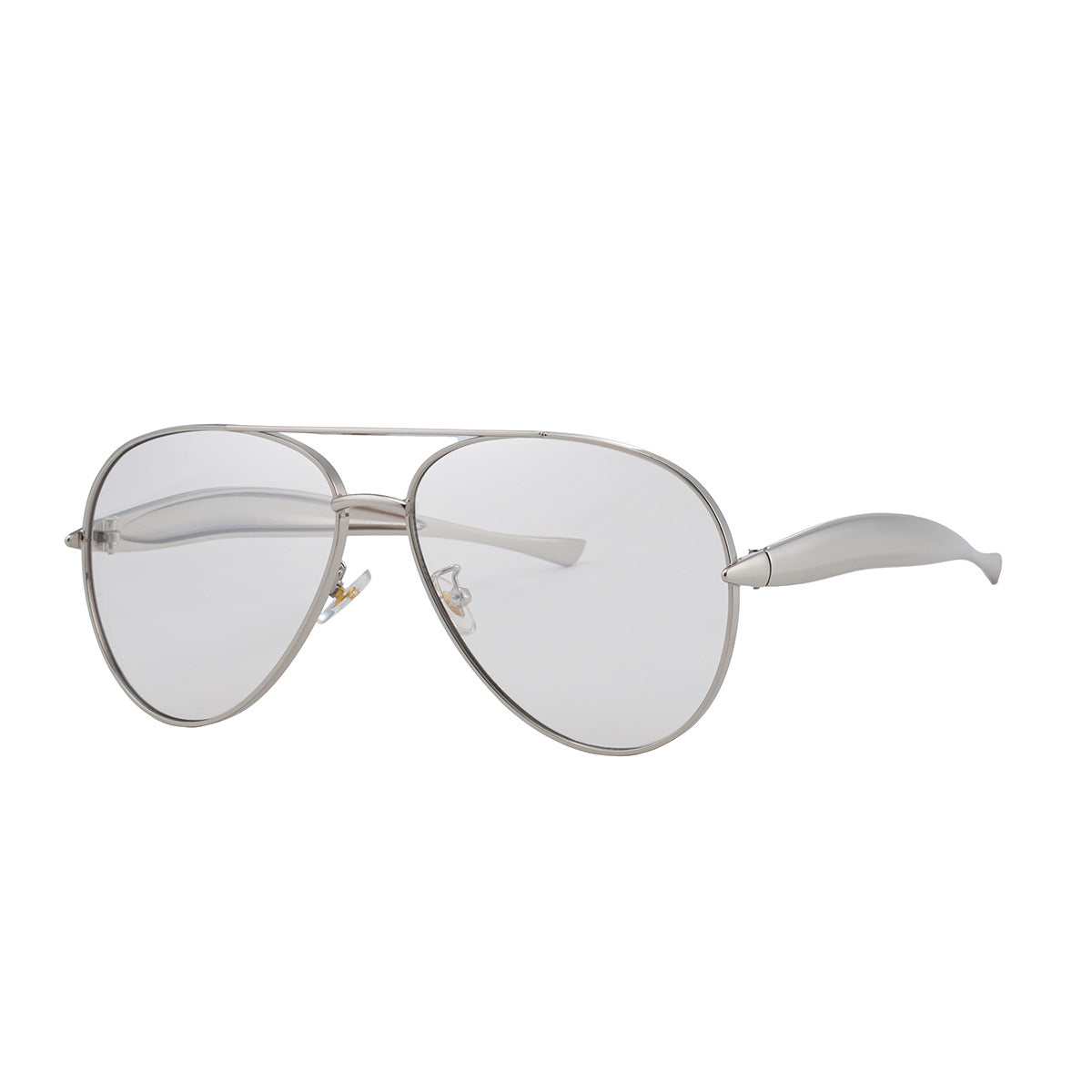 Toad-shaped Metal Sunglasses2025New Retro Plain Sunglasses High-End Feel Women Street Style Trendy Sunglasses