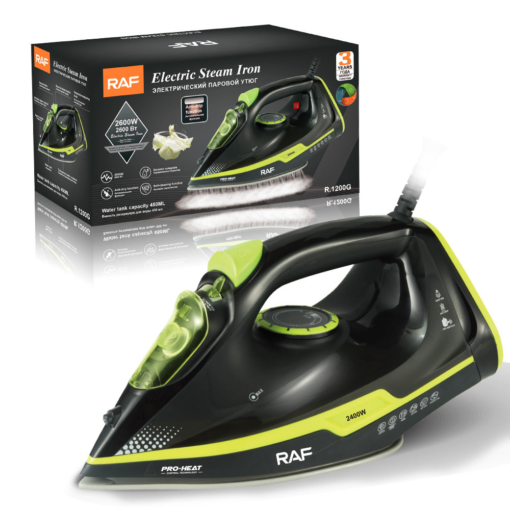 RAF European Standard Household Steam Electric Iron2600W Handheld Small Portable Clothes Ironing Machine