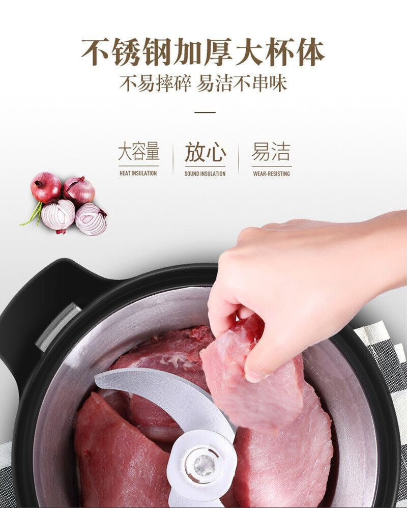 Fufumachine15L Meat Grinder Vegetable Chopper Garlic Press Multi-Functional Stainless Steel Blender Baby Food Processor