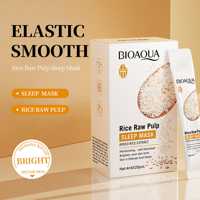 Sleep Mask BIOAOUA Rice No-Wash Apply-Off Good Night Freeze Mask Boxed  Foreign Trade Wholesale