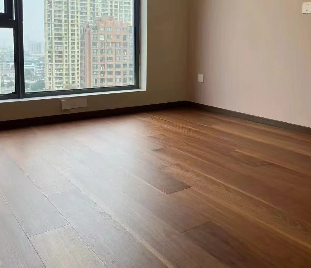 Customizable 12mm Engineered Black Walnut Wood Flooring Multilayer Luxury Hardwood Waterproof Exterior Outdoor Home Hotel