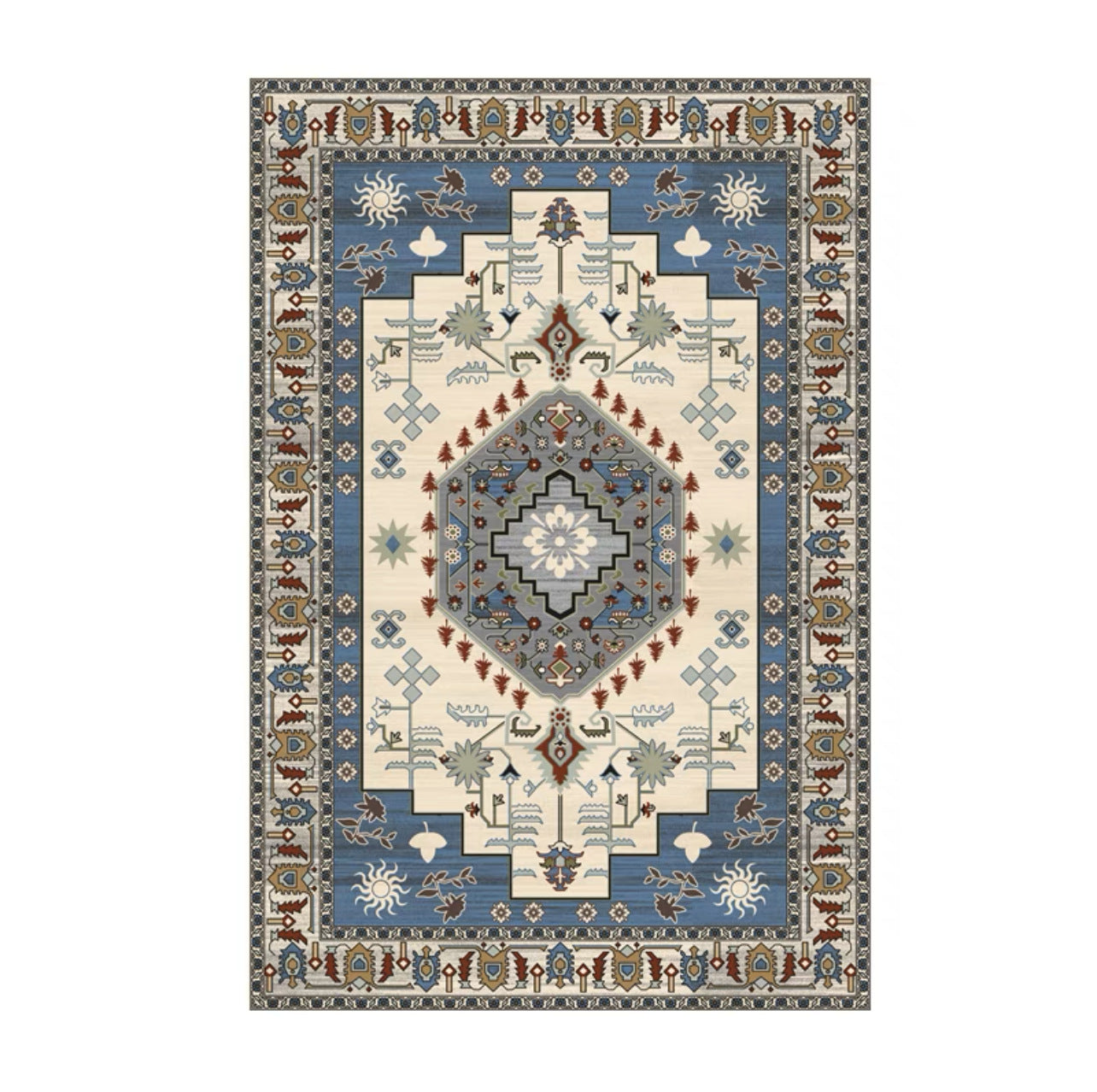 Thickened Imitation Cashmere Persian Carpet Vintage Ethnic Style Living Room Carpet Full Carpet Sofa Coffee Table Rug carpet