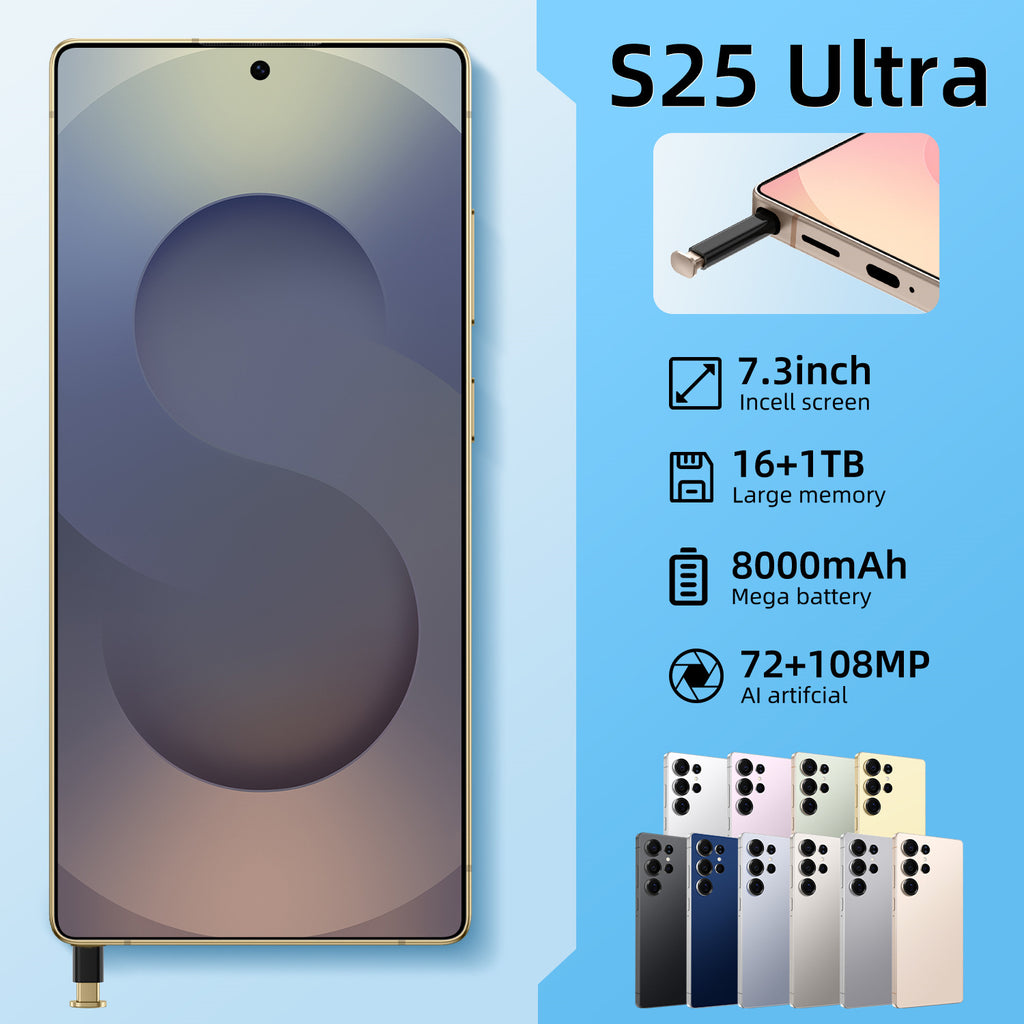 Popular S25Ultra Android7.3inch smartphone16+1T AliExpress Mobile Source Factory