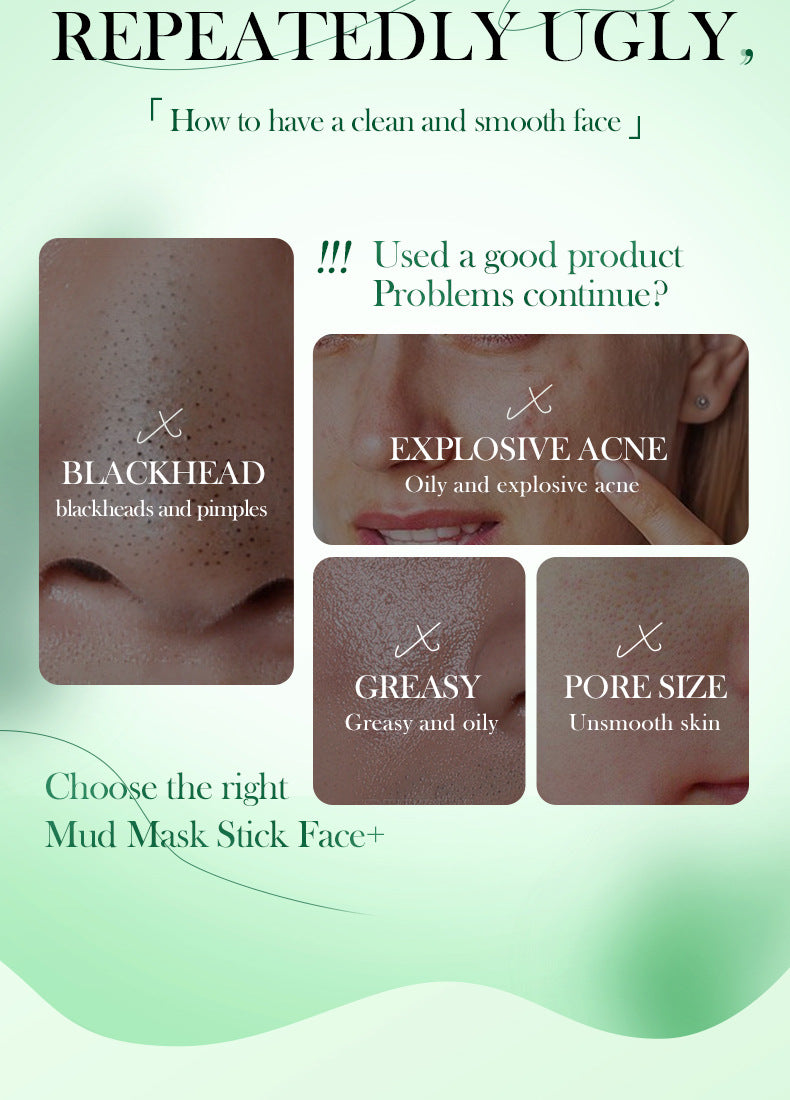 Solid Face Mask40g SADOER Vitamin C Aloe Vera Mugwort Cleansing Mud Mask  Wholesale