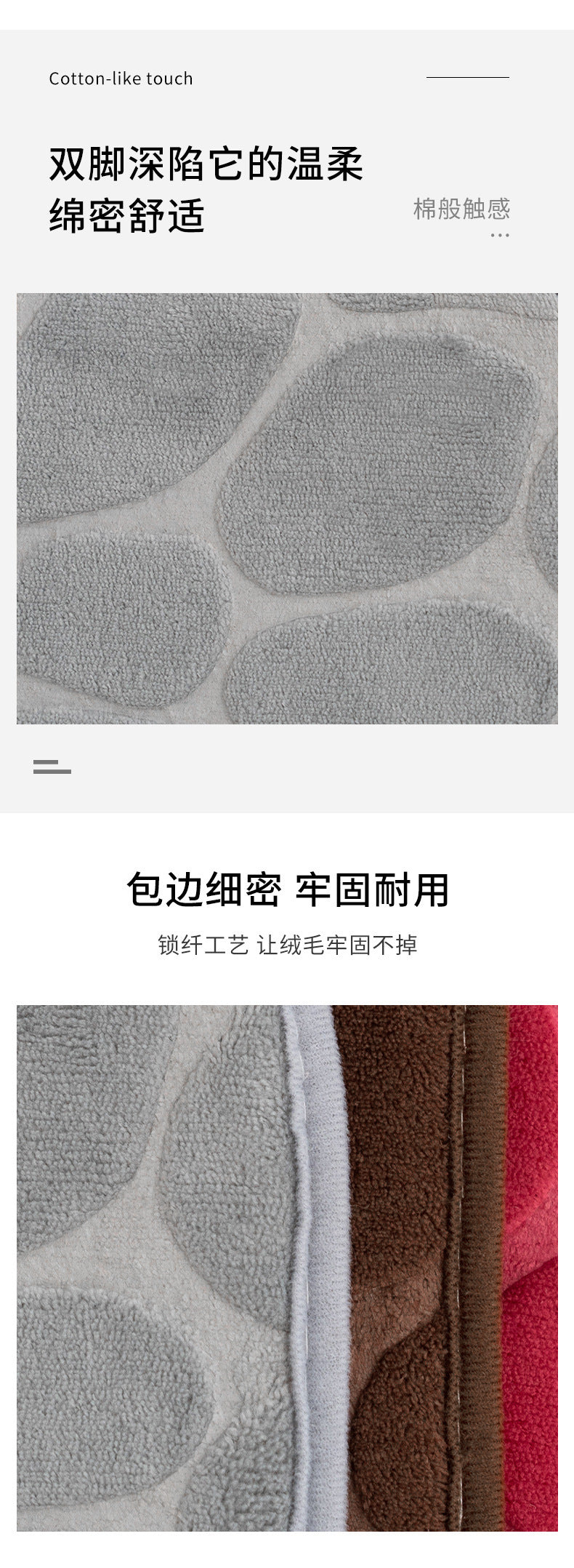 Special Coral Fleece Pebble Embossed Floor Mat Thickened Soft Bathroom Rug Machine Washable Carpet Wholesale