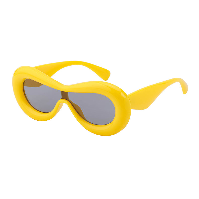 Europe and America Y2K Sunglasses for Women Trendy One-Piece Sunglasses Party Quirky Street Style Fashion Women's Glasses Wholesale