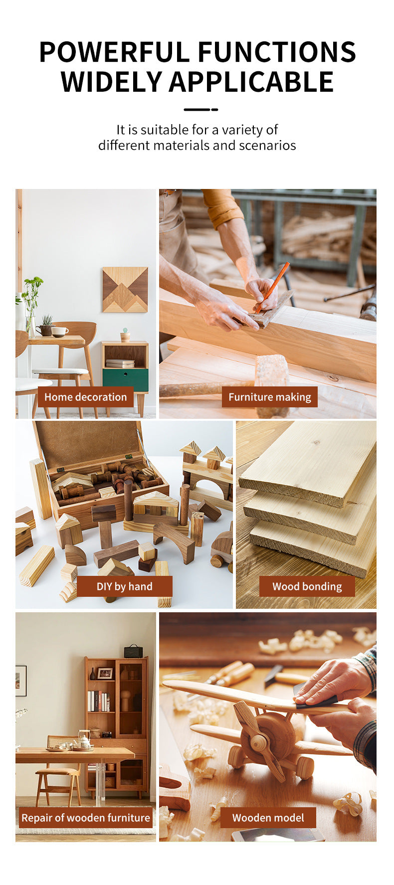 White Glue White Glue Wood Board Children's Art Wood Wood Jointing Wood White Glue Furniture Woodworking White Glue
