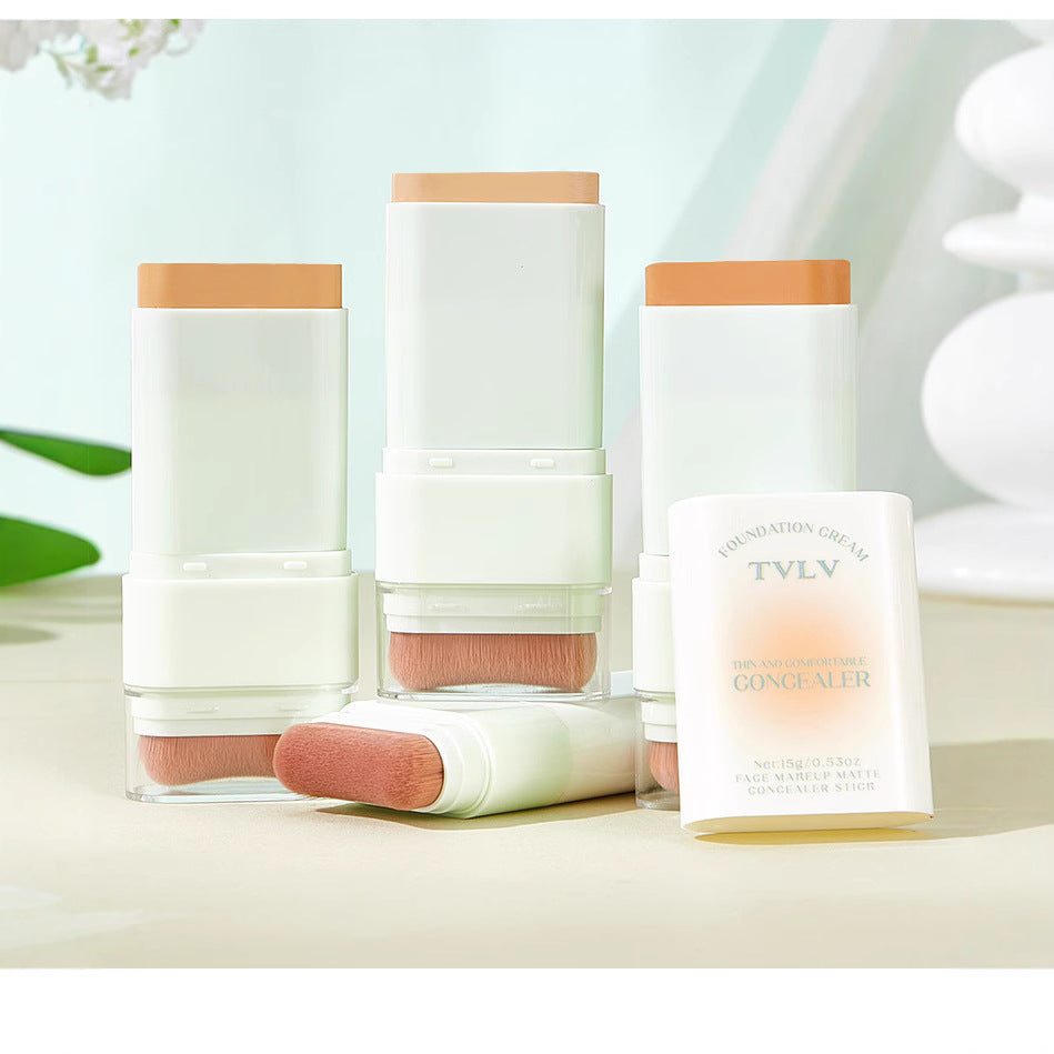 E-commerce Dropshipping Yellow Black Skin Foundation Double-ended Concealer Foundation Stick Waterproof Non-smudge Wholesale Cosmetics