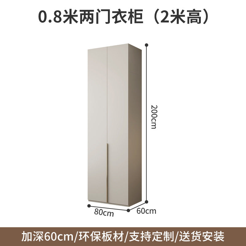 Solid Wood Multi-layer Board and European Pine Board Wardrobe Customization for Home Bedroom Cloakroom One Door to Ceiling Full House Custom Wardrobe