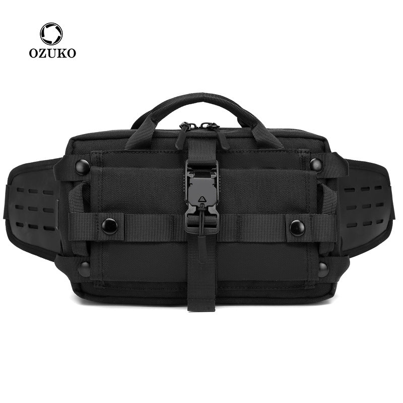 Men's Trendy Tactical Waist Bag Waterproof Small Crossbody Bag Outdoor Sports Cycling Running Lightweight Portable Bag male bag