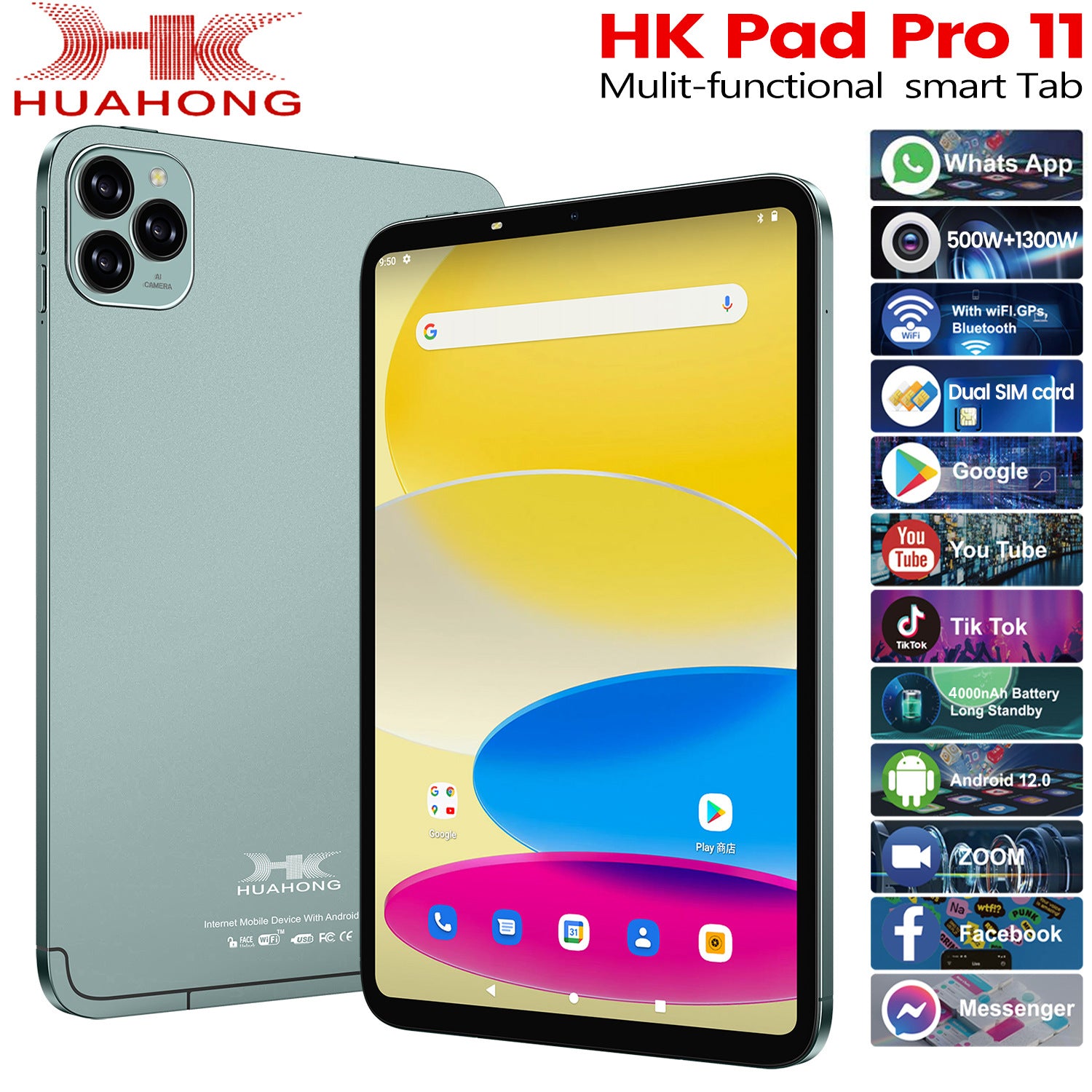 Master qiao HK Pad Pro11Tablet Pc5G Plug-in Card Full Netcom Google APP Download Video Call