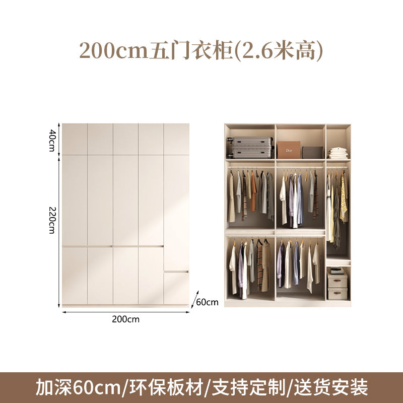 Raise the door to the ceiling2.5-3Large Wardrobe for Home Bedroom, Large Capacity Hanging Clothes Area, Multi-Section Large Closet