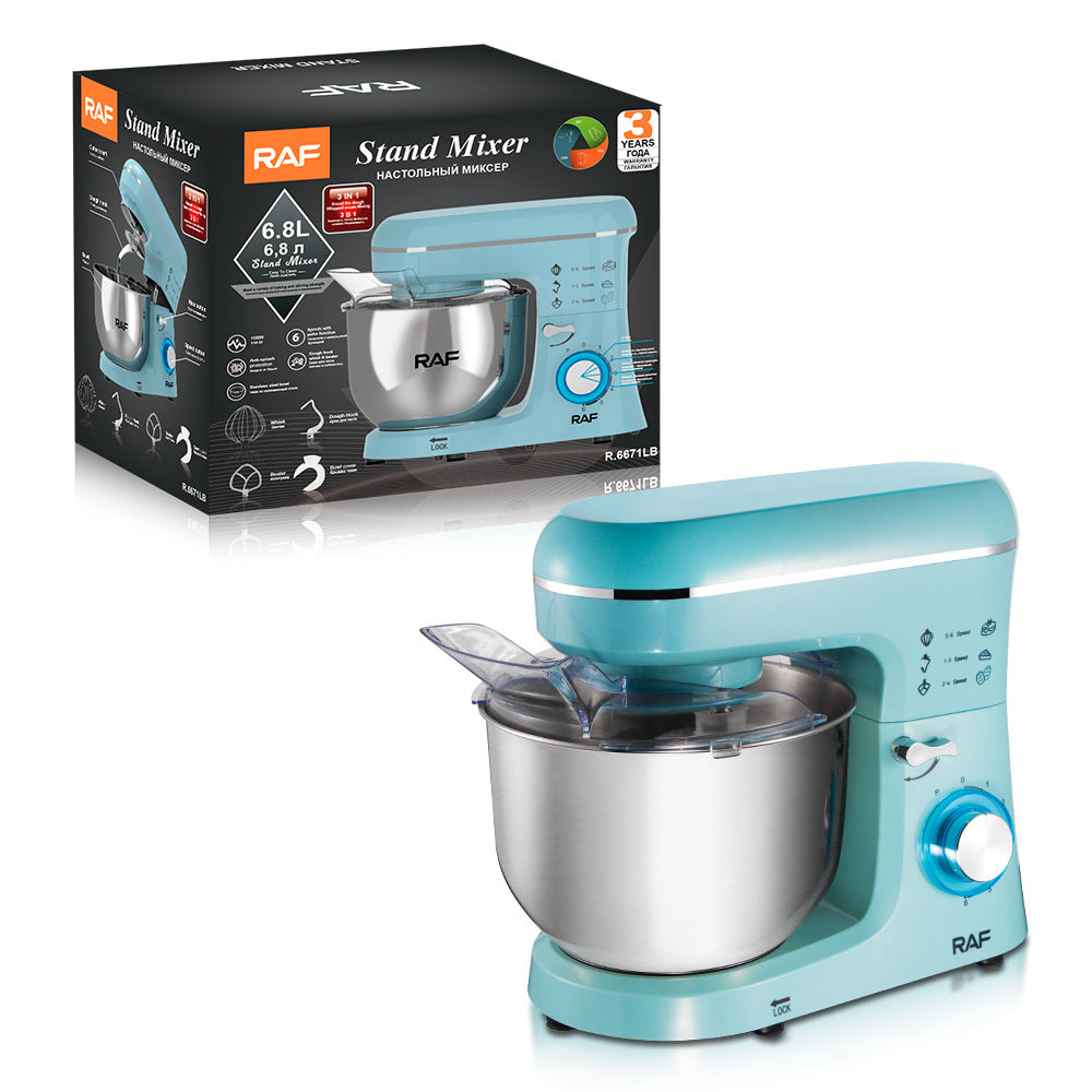 Chef Machine Fully Automatic Dough Mixer Kneading Stirring Milk Cap Egg Beater Desktop Commercial Small Multi-Functional5.5L