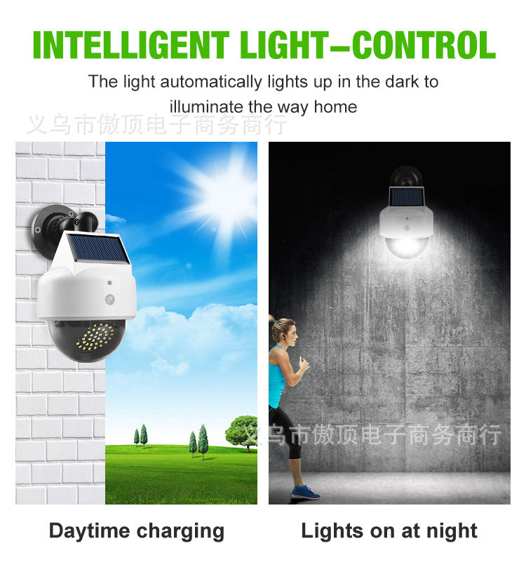Simulated Surveillance Light Solar Garden Light Fake Camera Street Light Human Body Sensor Wall Light Split-Type Garden Light